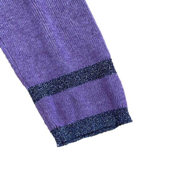 Boden Purple Cotton Cardigan Sweater with Glass Buttons sz. 10 #AE - Picture 3 of 7